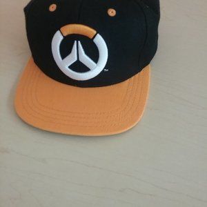 Blizzard 2016 Overwatch Orange and Black Baseball Fitted Cap Hat Logo